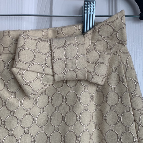 Sandra Angelozzi Wheat Coloured Wool Blend Skirt NWT - Picture 2 of 7